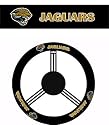 Geniune Leather Steering Wheel with Official NFL Licensed Logo - Jacksonville Jaguars