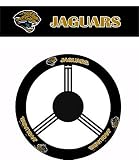Geniune Leather Steering Wheel with Official NFL Licensed Logo - Jacksonville Jaguars