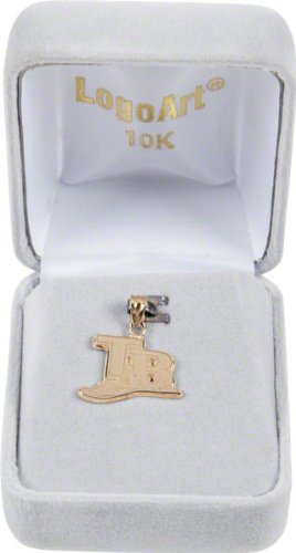 Tampa Bay Rays Solid 10K Gold ''TB'' 1/2'' Pendant