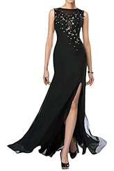 Sheath Chiffon/Tulle 2015 Applique Jeweled Lace Evening Dress 