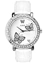 GUESS White Leather Strap Watch