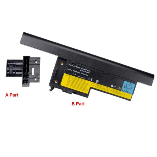 Li-ion Battery for IBM Lenovo Thinkpad X60 X61 Series, Fits P/N: 40Y6999, 40Y7001, 40Y7003, ASM 92P1170, ASM 92P1174, FRU 92P1163, FRU 92P1165, FRU 92P1167, FRU 92P1169, FRU 92P1171, FRU 92P1173, FRU 92P1227, 93p5029, 92p1172 [ 8-Cell 14.4V 5200mAh ] On Sale