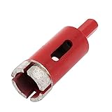 uxcell 大理石用 電動工具用穴あけコアビット　ダイヤモンドコートヒント　コンクリート　大理石　タイル　ガラス　切削　レッド