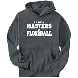 Hoodie Mens Dark Silver I HAVE A MASTER IN Floorball  Sports XXLarge