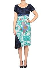 Round Neck One Shoulder Short Sleeves Cotton  Dress