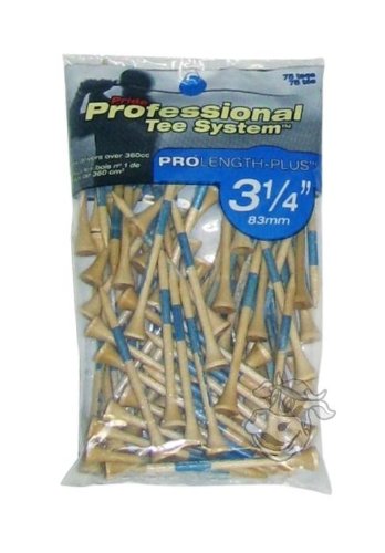 Pride Golf Tee Co. Prolength Plus 3 1/4″ Tees Natural 75 Count