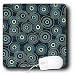 Lee Hiller Designs Batik Print - Teal, Cream and Gray Batik Rings Pattern - Mouse Pads