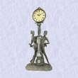 Victorian era replica statue clock timepiece sculpture
