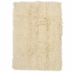 Flokati Heavy 2000 Gram Hand Woven 100%Wool 9'x12' (Natural White)
