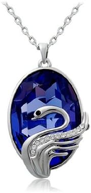 18K Plated Alloy Stylish Necklace with Snake Pendant (White Gold) M. by refill