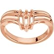 14K Rose Gold Mother's Ring - 3 Gemstone -- YOU CHOOSE THE COLORS!