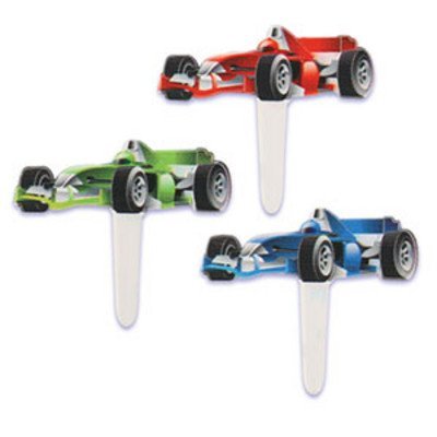 Car Auto Racing Race Cupcake Picks - Pkg of 24
