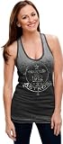 Houston Astros Black Women's Burnout Washed Jersey Racer Back Tank Top