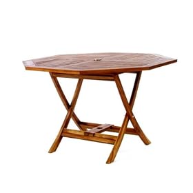 Java Teak Hardwood Outdoor Patio Octagon Folding Table
