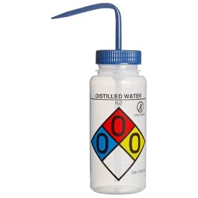Bel-Art, Scienceware, 118160004, Bottle, Right-to-Know Vented, 4-Color, Wash, 500ml, 4/package