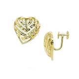 Aloha Heart Non-Pierced Earrings in 14K Yellow Gold - Small