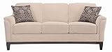 AMOROSE SOFA LOVESEAT SET CHENILLE BEIGE FABRIC 2 PIECE