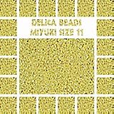 Delica Beads 11/0 Miyuki (a full 8 gram pack) over 500 colors available individually!, DB233 Lined Crystal Yellow Luster