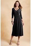 Chadwicks Ruched-Waist Knit Dress