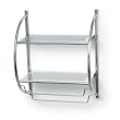 Polder 90-05 Double Bathroom Shelf and Towel Rack, Chrome