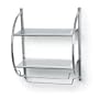 Polder 90-05 Double Bathroom Shelf and Towel Rack, Chrome