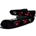 SPEC-D TUNING Glossy Black Housing Dark Smoke Lens Tail Lights Compatible with 1994-2001 Acura Integra 2Dr, Left + Right Pair Assembly