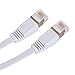 Fosmon Premium Flat Cat7 Ethernet Patch Cable - 15 Feet (White)