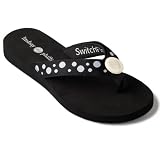 Switchflops Lulu Flip Flop (8, Black)