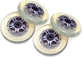 4 Clear Wheels W/Abec7 Bearings for RAZOR SCOOTER 100mm