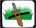 Decorated Mouse Pad with machete, wildlife, africa, knife, belt, safari