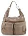 BOVARI sac à main - cuir de veau supermou- vintage taupe - reporterbag messenger bag -
