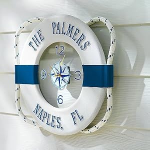 Personalized Nautical Outdoor Clock - Frontgate