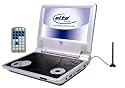 Elta 8934 Tragbarer DVD-Player (9 Zoll LCD-/TFT-Display, DVB-T/Analog-Tuner, Lautsprecher, Kartenleser, USB 2.0) silber/schwarz