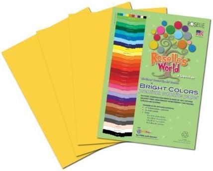 Roselle Bright Colors Suphite Construction Paper, 9 x 12 Inches, Gold, 50 Sheets Per Package (76901) by Roselle Bright Colors
