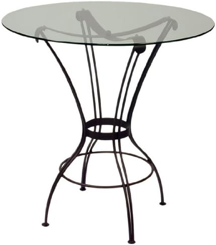 Trica Transit Counter Height Table with Glass Top, 36-3/4 inch H, 30 inch Dia. Glass Top, Starry Night