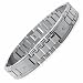 Titanium Link Bracelet High Polish with CZ 8.5