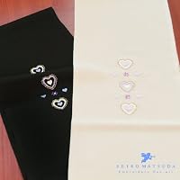【SEIKO MATSUDA(松田聖子)】ハートの刺繍半衿 全2色 ブラック