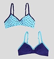2 Pack - Angel Cotton Rich Non-Padded Assorted Bras