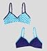 2 Pack Angel Cotton Rich Non Padded Assorted Bras