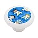 Karate Kids Decorative High Gloss Ceramic Drawer Knob