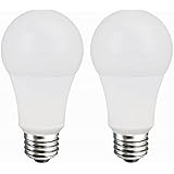 TCP RLA1027KD2 LED A19 - 60 Watt Equivalent (10W) Soft White (2700K) Dimmable General Purpose Light Bulb, 2 Pack