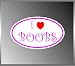 I Heart Love Boobs Breast Cancer Support Vinyl Decal Bumper Sticker 3