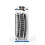 Bachmann Trains Snap-Fit E-Z Track 28 Radius 18 Degree Curved Track (5 card) by Bachmann