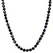 4mm Faceted Black Onyx Long Bead Necklace, 50