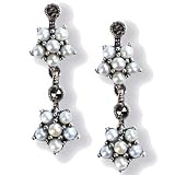 Gemini Silver Natural Seed Pearl Earrings, Natural - Dahlia Vintage Collection