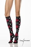 Acrylic argyle and skull knee high socks