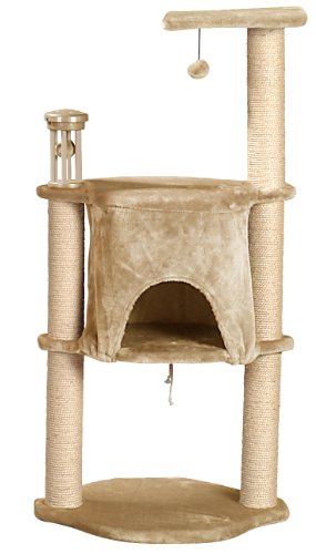 Whisker World Triple Platform Kitty Climber Cat Furniture, Beige