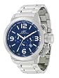 Adee Kaye Large Russian Diver Chronograph Watch With Blue Dial
