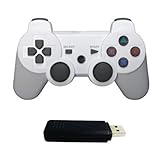 Playstation 3 PS3 Twin Shock 2.4 Ghz Wireless Controller WHITE