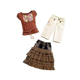 Barbie Fashion Fever Hilary Duff Outfit Trendy Skirt, Shorts, Top and Accessories